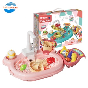 Juguete de Simulación para Niños, Lavabo con Salida de Agua Eléctrica, Juego de <span class=keywords><strong>Lavavajillas</strong></span>, Fregadero de Cocina de Juguete para Niños - Product Image 4
