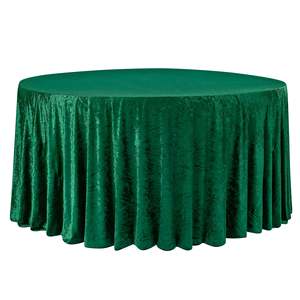 Tovaglia Rotonda in Velluto di Alta Qualità 120 Pollici <span class=keywords><strong>Verde</strong></span> per Eventi e Decorazioni Matrimoniali - Product Image 1