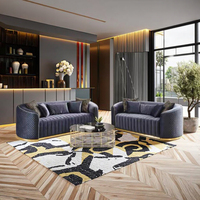 Ensemble de canapés modulables en cuir modernes de luxe pour la maison et l'hôtel Canapés de salon personnalisés avec rembourrage en éponge Meubles de salon élégants