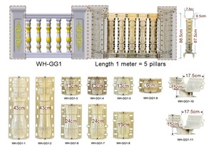 Vendite professionali di plastica prefabbricate ringhiere in calcestruzzo stampo <span class=keywords><strong>balcone</strong></span> guardrail, ringhiere da giardino - Product Image 6