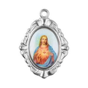 Ciondolo in Metallo Cattolico con Mix di Figure Sacre: Sacra Famiglia, Gesù, Vergine Maria, Santi, Madonna - Product Image 6
