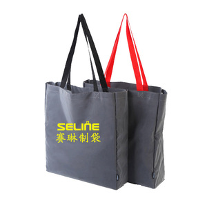 Reflective Canvas Tote Bags Large Size Shopping Bag Silkscreen Printing Wenzhou Origin - Product Image 1