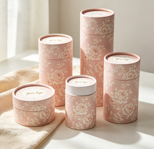 Eco Friendly 100% Biodegradable Recyclable Custom Cylinder Lip Balm Tube with Gold <b>Foil</b> Kraft Paper Packaging and Magnet - Product Image 6