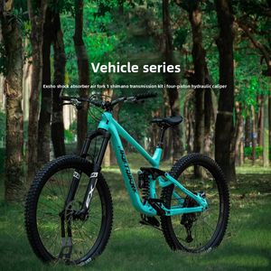Cadre VTT Soft-Tail à suspension intégrale 11/12 vitesses avec tube de selle relevable et freins à disque à quatre pistons ZZC-017 Offre des performances supérieures - Product Image 1