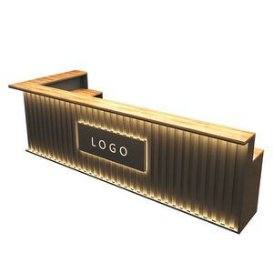 Barra de Vinos en Forma de L Personalizada para Restaurante y Discoteca, Muebles para Cafetería, Diseño de Barra de Café, Mostrador para Té con Leche, Diseño de Tienda - Product Image 5