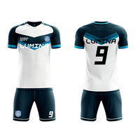 Kaos Sepak Bola Dewasa Unisex Amerika yang Dapat Disesuaikan - Setelan Atasan Poliester Cepat Kering dengan Cetakan Transfer Panas Pola Solid Lengan Pendek