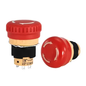 La16 Series 16mm Mushroom Short Money Type B Type C Emergency Stop Plastic Latching Push Button Switch