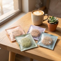 Groothandel op maat gemaakte frosted transparante zakjes voor koekjes, snackverpakkingen, mini enkelvoudige biscuit zakjes, hitte verzegelbare verpakkingszakjes