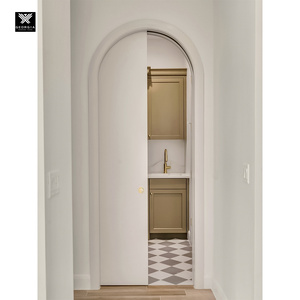 Moderno Slat in <span class=keywords><strong>legno</strong></span> scorrevoli porte nascoste per <span class=keywords><strong>case</strong></span> Design classico interni in <span class=keywords><strong>legno</strong></span> porta ad arco per la casa ville - Product Image 2