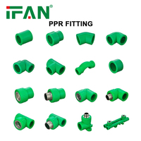IFAN OEM Matériaux de plomberie PPR, accessoires de connexion, raccords en plastique injecté, tuyaux d'eau, plomberie PN25, raccords PPR