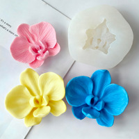 Moules en silicone pour fleurs d'orchidées, pour la décoration de gâteaux, les décorations de cupcakes, les chocolats, la pâte à sucre, l'argile polymère, les créations en résine