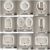 Miroir de courtoisie mural en aluminium rectangle moderne CE Smart 3D pour salle de bain maquillage/miroir décoratif