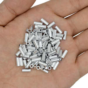 Manchon <span class=keywords><strong>de</strong></span> sertissage en aluminium à trou unique pour la pêche (Pesca), 1 sac/1000 pièces, pour le sertissage <span class=keywords><strong>de</strong></span> lignes <span class=keywords><strong>de</strong></span> pêche et autres équipements - Product Image 1