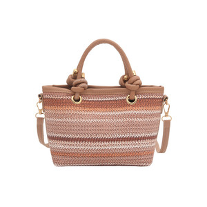 2026 Vintage <b>Large</b> Capacity Striped Woven <b>Bag</b> for Women Messenger <b>Bag</b> <b>Beach</b> <b>Bag</b> Summer Bohemian Handbag RTS Bulk Mixed Order - Product Image 2