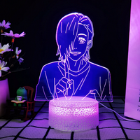 Vente directe d'usine, délicieuse lampe de nuit 3D d'anime, LED acrylique décorée à placer près du canapé du salon