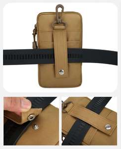 Riñonera con cierre de cremallera para teléfono móvil, tarjetero y accesorios, hecha de poliéster duradero - Product Image 5