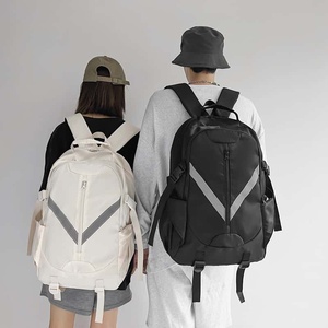 Sac à dos unisexe en nylon vert 20-37L, imperméable, design géométrique, fermeture éclair, poignée souple, usage quotidien décontracté - Product Image 4