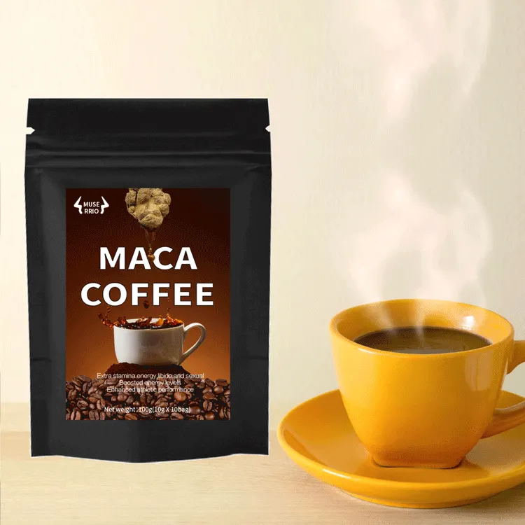 Đường chiết xuất các loại thảo mộc Maca ngay lập tức mạnh mẽ Maca năng lượng cà phê cho nam giới