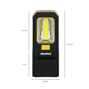 Torcia LED professionale multifunzionale compatta e pieghevole, alimentata a batteria (3 AAA), 210 lumen, 2 modalità di illuminazione, con magnete - Product Image 2
