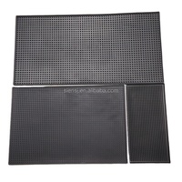 Lot de 3 tapis de service anti-déversement modernes en caoutchouc de silicone écologique de haute qualité, 12'' x 6'' et 12'' x 24'', couleur personnalisable
