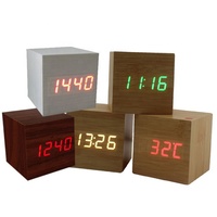 Zogifts Holzuhr Moderne Holz Led Schreibtisch Alarm Thermometer Zeitkalender Gold Bt Lautsprecher Radio Digital Metal Vintage Home