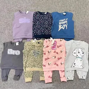 Wholesale Apparel stock Branded kids terno clothes sets baby legging set onesie pants set