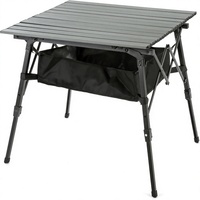 Table de camping pliante en aluminium - Hauteur réglable - Sac de transport en maille |   Meubles d'extérieur pour