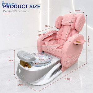 Fauteuil de pédicure électrique avec bain de pieds massant pour salon de beauté et mobilier de manucure - Product Image 4