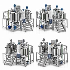 Homogénéisateur de savon en acier inoxydable 304 316L, émulsifiant, mélangeur à cisaillement élevé, machine de dispersion à levage hydraulique - Product Image 4