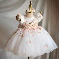 2026 derniers enfants en gros vêtements noël robe en tulle enfants princesse robe de soirée fleur filles robe avec appliques