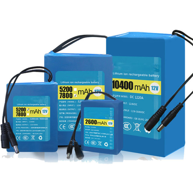 Rechargeable Large-capacity Lithium-ion Battery Pack 2600mah, 7800, 10400mah Suitable for Outdoor Power Music Battery