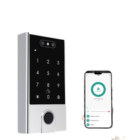 Sistema de Control de Acceso Inteligente Yistar con Carcasa Metálica Impermeable, WIFI, Tuya Smart, Reconocimiento Facial, Huella Dactilar y Tarjeta Inteligente, con Función de Intercomunicador