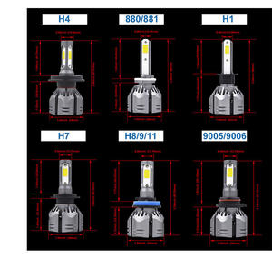 Phare LED R11 50W 12V 12000lm, puce haute puissance 3570, ampoule H4 6000K, faisceau haut/bas, ajustement universel, garantie 12 mois - Product Image 5