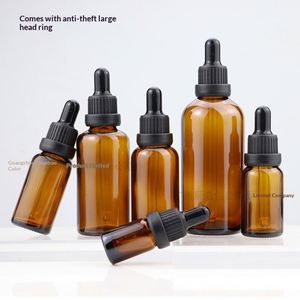 Essence Oil <b>Bottles</b> 5ml-100ml Brown Glass Classic Fashion Design Model C014 with <b>Dropper</b> - Product Image 3