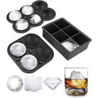 2025 grand plateau à glaçons en silicone écologique fabricant de moules à glace carrés durables avec boîte emballée de machine à glaçons avec logo personnalisé