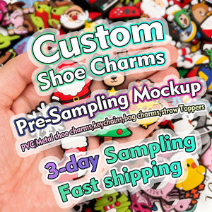 Ücretsiz örnek özel ayakkabı Charm logo Diy Pvc ayakkabı dekorasyon toptan Oem özelleştirilmiş takunya Charms özel ayakkabı Charm - Product Image 1