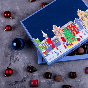 Tùy Chỉnh Bán Buôn <span class=keywords><strong>2025</strong></span> Giáng Sinh Hợp Thời Trang Sô Cô La Quà Tặng Bao Bì Các Tông Hộp Giấy Với Nắp Gấp Hộp Với Khoang Chèn - Product Image 2