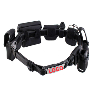Ceinture tactique en tissu noir avec boucle à dégagement rapide, ceinture de taille réglable pour la chasse, la sécurité en extérieur - Product Image 1