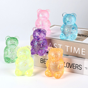 Bear Slow-rebound Squishy Toy Little Shinny Bear Maltose Sugar <b>Squeeze</b> Stress Relief Decompression <b>Ball</b> Toy - Product Image 1