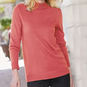 HD11F01 2021 사용자 정의 여성의 기본 모델 스웨터 색상의 범위에서 긴 소매 니트웨어 하이 넥 스웨터