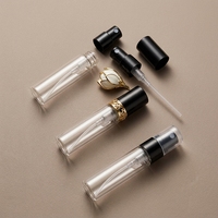 Nouvelle conception de flacon transparent pour huiles essentielles, format voyage, 2 ml, 3 ml, mini flacon pulvérisateur en verre