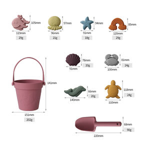 Giocattoli da <span class=keywords><strong>spiaggia</strong></span> in silicone per bambini, giocattoli a forma di animale in barili - Product Image 6