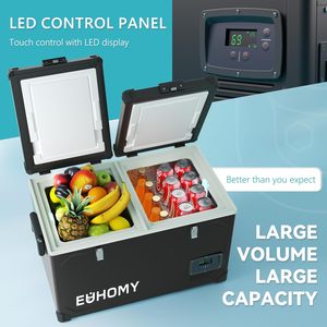Réfrigérateur électrique EUHOMY 69Qt 12V à double zone pour voiture, camping et usage extérieur - Product Image 6