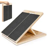 Plataforma Inclinada de Madera Profesional Ajustable y Portátil Antideslizante para Ejercicios de Estiramiento de Pantorrillas, Tabla de Sentadillas, Plataformas de Ejercicio