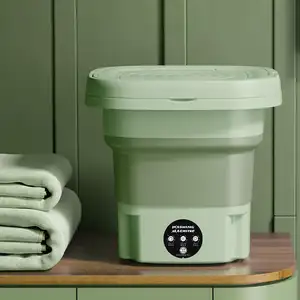İç çamaşırı çorap yıkama için 8L katlanabilir çamaşır makinesi iplik kuru ile taşınabilir ev çamaşır aletleri