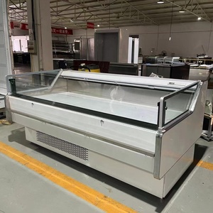 Hot Bán Thương Mại Lạnh Hiển Thị Trường Hợp Ngang Tươi Cá Hiển Thị Tủ Lạnh Thịt Làm Mát Cho Bán - Product Image 3