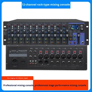 Mixer Console Musicale Professionale a 12 Canali in Metallo, Compatibilità 110-250V, Dimensioni 31.5x22.5x5.5cm per Performance sul Palco - Product Image 2