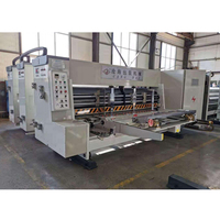 Machine de fabrication de boîtes en carton ondulé avec impression flexo 4 couleurs, rainurage et découpe rotative – Prix compétitif