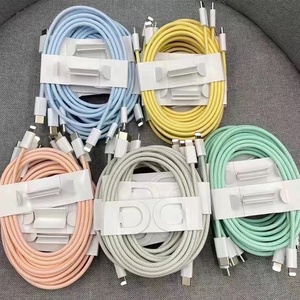 Cable de datos USB de hilo trenzado Premium 20W 24A Cable de <span class=keywords><strong>carga</strong></span> rápido PD <span class=keywords><strong>para</strong></span> <span class=keywords><strong>Iphone</strong></span> 14 13 12 11 pro <span class=keywords><strong>Max</strong></span> X XR <span class=keywords><strong>XS</strong></span> 8 7 Cable de cargador - Product Image 2