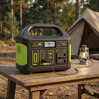 Station d'alimentation portable 300W, générateur solaire, sortie DC 15V-20V, sortie AC 50W max, alimentation de secours portable pour utilisation en extérieur et en voiture
